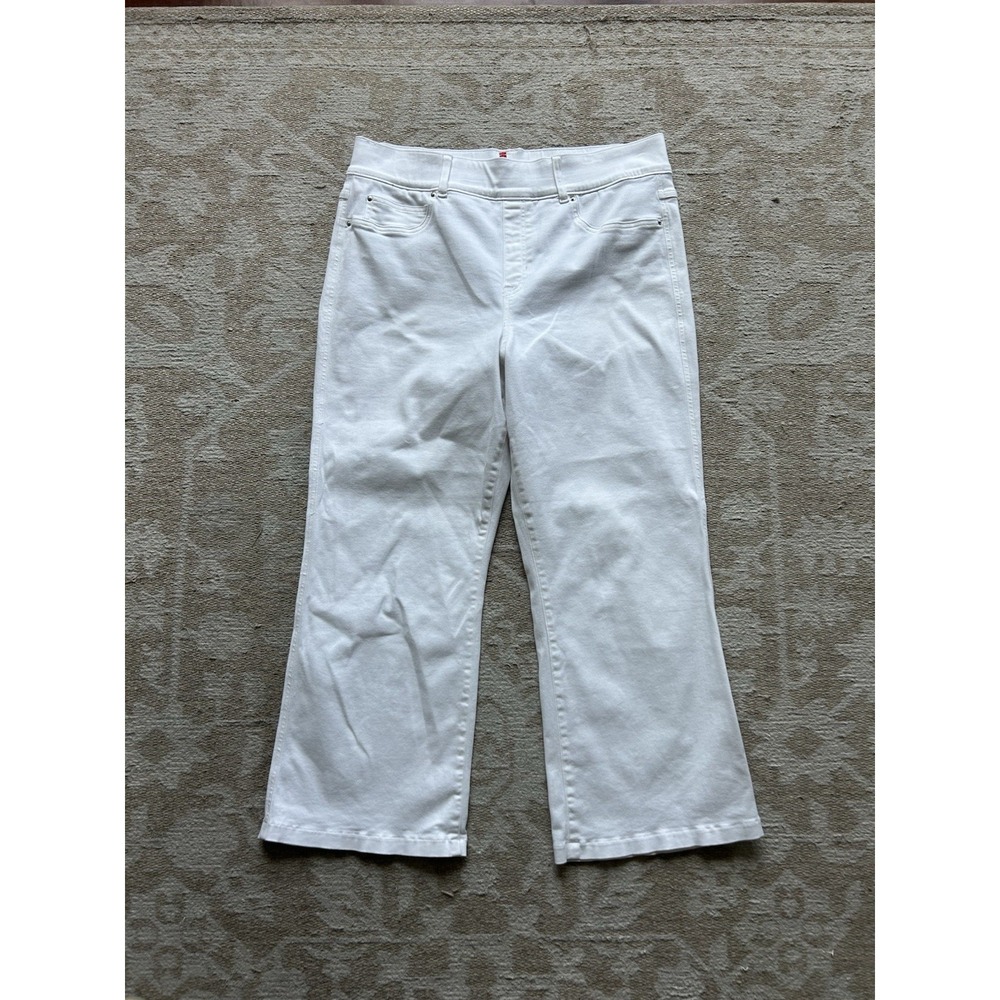 Spanx Womens Jeans Plus 2X White Shaping Stretch Denim Twill Pull On Pants